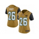 Women's Nike Jacksonville Jaguars #26 Marqueston Huff Limited Gold Rush NFL Jersey