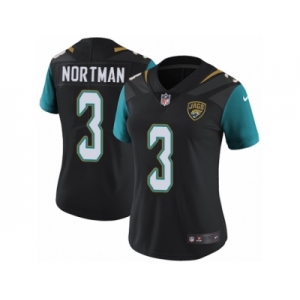Women's Nike Jacksonville Jaguars #3 Brad Nortman Vapor Untouchable Limited Black Alternate NFL Jersey