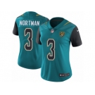 Women's Nike Jacksonville Jaguars #3 Brad Nortman Vapor Untouchable Limited Teal Green Team Color NFL Jersey