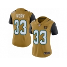 Women's Nike Jacksonville Jaguars #33 Chris Ivory Limited Gold Rush NFL Jersey