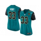 Women's Nike Jacksonville Jaguars #33 Chris Ivory Teal Green Team Color NFL Jersey