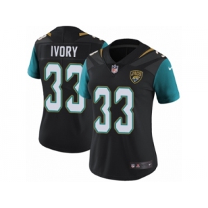 Women's Nike Jacksonville Jaguars #33 Chris Ivory Vapor Untouchable Limited Black Alternate NFL Jersey