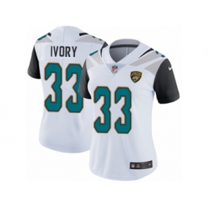 Women's Nike Jacksonville Jaguars #33 Chris Ivory White Vapor Untouchable Limited Player NFL Jersey