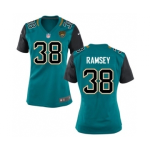 Women's Nike Jacksonville Jaguars #38 Jalen Ramsey Teal Green Team Color NFL Jersey