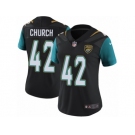Women's Nike Jacksonville Jaguars #42 Barry Church Vapor Untouchable Limited Black Alternate NFL Jersey