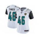 Women's Nike Jacksonville Jaguars #46 Carson Tinker White Vapor Untouchable Limited Player NFL Jersey