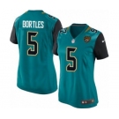 Women's Nike Jacksonville Jaguars #5 Blake Bortles Game Teal Green Team Color NFL Jersey