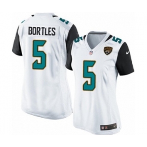 Women's Nike Jacksonville Jaguars #5 Blake Bortles Game White NFL Jersey