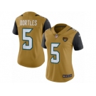 Women's Nike Jacksonville Jaguars #5 Blake Bortles Limited Gold Rush NFL Jersey