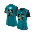 Women's Nike Jacksonville Jaguars #57 Audie Cole Game Teal Green Team Color NFL Jersey