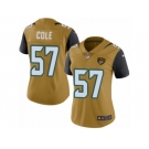 Women's Nike Jacksonville Jaguars #57 Audie Cole Limited Gold Rush NFL Jersey