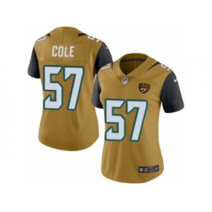 Women's Nike Jacksonville Jaguars #57 Audie Cole Limited Gold Rush NFL Jersey