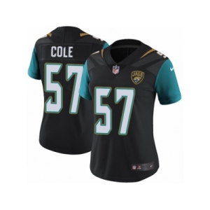 Women's Nike Jacksonville Jaguars #57 Audie Cole Vapor Untouchable Limited Black Alternate NFL Jersey