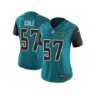 Women's Nike Jacksonville Jaguars #57 Audie Cole Vapor Untouchable Limited Teal Green Team Color NFL Jersey