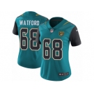 Women's Nike Jacksonville Jaguars #68 Earl Watford Vapor Untouchable Limited Teal Green Team Color NFL Jersey