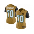 Women's Nike Jacksonville Jaguars #70 Luke Bowanko Limited Gold Rush NFL Jersey