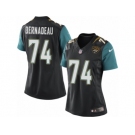 Women's Nike Jacksonville Jaguars #74 Mackenzy Bernadeau Limited Black Alternate NFL Jersey