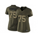 Women's Nike Jacksonville Jaguars #75 Cam Robinson Limited Green Salute to Service NFL Jersey