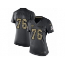 Women's Nike Jacksonville Jaguars #76 Luke Joeckel Limited Black 2016 Salute to Service NFL Jersey