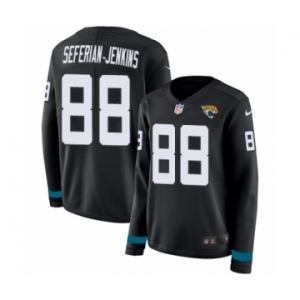 Women's Nike Jacksonville Jaguars #88 Austin Seferian-Jenkins Limited Black Therma Long Sleeve NFL Jersey