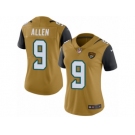 Women's Nike Jacksonville Jaguars #9 Brandon Allen Limited Gold Rush NFL Jersey