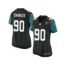 Women's Nike Jacksonville Jaguars #90 Stefan Charles Game Black Alternate NFL Jersey
