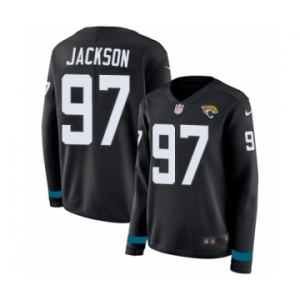 Women's Nike Jacksonville Jaguars #97 Malik Jackson Limited Black Therma Long Sleeve NFL Jersey