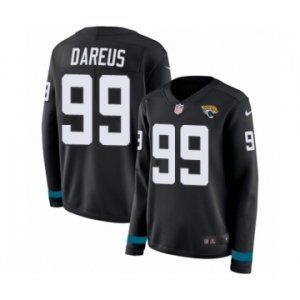 Women's Nike Jacksonville Jaguars #99 Marcell Dareus Limited Black Therma Long Sleeve NFL Jersey