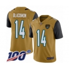 Youth Jacksonville Jaguars #14 Justin Blackmon Limited Gold Rush Vapor Untouchable 100th Season Football Jersey