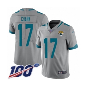 Youth Jacksonville Jaguars #17 DJ Chark Silver Inverted Legend Limited 100th Season Football Jersey