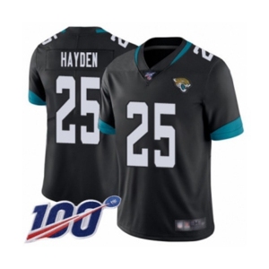 Youth Jacksonville Jaguars #25 D.J. Hayden Black Team Color Vapor Untouchable Limited Player 100th Season Football Jersey