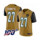 Youth Jacksonville Jaguars #27 Leonard Fournette Limited Gold Rush Vapor Untouchable 100th Season Football Jersey