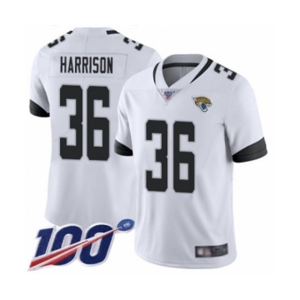 Youth Jacksonville Jaguars #36 Ronnie Harrison White Vapor Untouchable Limited Player 100th Season Football Jersey