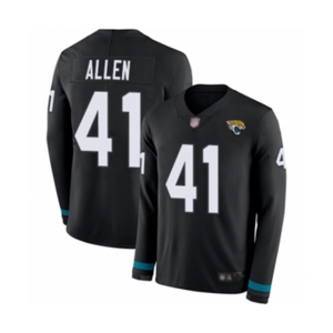 Youth Jacksonville Jaguars #41 Josh Allen Limited Black Therma Long Sleeve Football Jersey