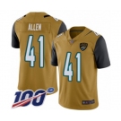 Youth Jacksonville Jaguars #41 Josh Allen Limited Gold Rush Vapor Untouchable 100th Season Football Jersey