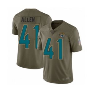 Youth Jacksonville Jaguars #41 Josh Allen Limited Olive 2017 Salute to Service Football Jersey