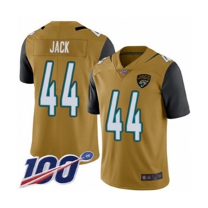 Youth Jacksonville Jaguars #44 Myles Jack Limited Gold Rush Vapor Untouchable 100th Season Football Jersey