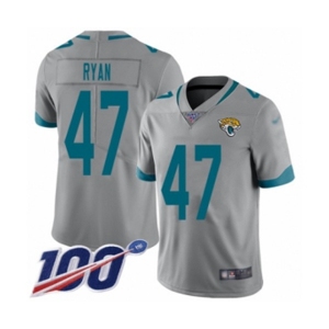 Youth Jacksonville Jaguars #47 Jake Ryan Silver Inverted Legend Limited 100th Season Football Jersey
