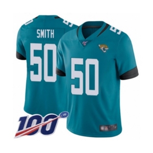 Youth Jacksonville Jaguars #50 Telvin Smith Teal Green Alternate Vapor Untouchable Limited Player 100th Season Football Jersey