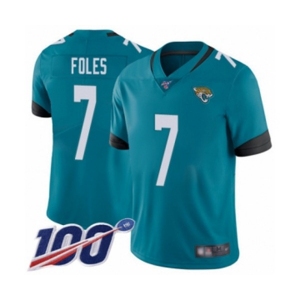 Youth Jacksonville Jaguars #7 Nick Foles Teal Green Alternate Vapor Untouchable Limited Player 100th Season Football Jersey