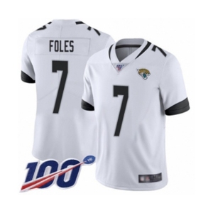 Youth Jacksonville Jaguars #7 Nick Foles White Vapor Untouchable Limited Player 100th Season Football Jersey