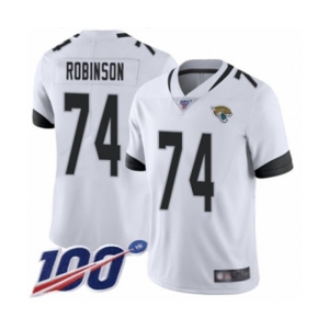 Youth Jacksonville Jaguars #74 Cam Robinson White Vapor Untouchable Limited Player 100th Season Football Jersey