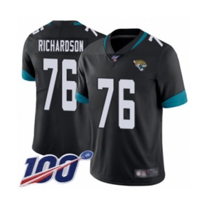 Youth Jacksonville Jaguars #76 Will Richardson Black Team Color Vapor Untouchable Limited Player 100th Season Football Jersey