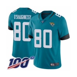 Youth Jacksonville Jaguars #80 James O'Shaughnessy Teal Green Alternate Vapor Untouchable Limited Player 100th Season Football Jersey