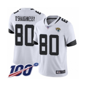 Youth Jacksonville Jaguars #80 James O'Shaughnessy White Vapor Untouchable Limited Player 100th Season Football Jersey