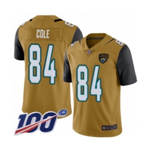 Youth Jacksonville Jaguars #84 Keelan Cole Limited Gold Rush Vapor Untouchable 100th Season Football Jersey