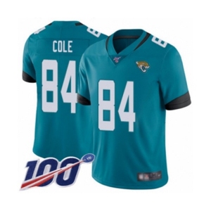 Youth Jacksonville Jaguars #84 Keelan Cole Teal Green Alternate Vapor Untouchable Limited Player 100th Season Football Jersey