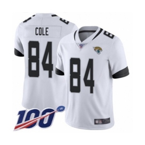 Youth Jacksonville Jaguars #84 Keelan Cole White Vapor Untouchable Limited Player 100th Season Football Jersey