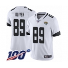 Youth Jacksonville Jaguars #89 Josh Oliver White Vapor Untouchable Limited Player 100th Season Football Jersey