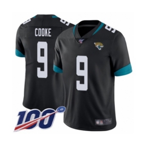 Youth Jacksonville Jaguars #9 Logan Cooke Black Team Color Vapor Untouchable Limited Player 100th Season Football Jersey